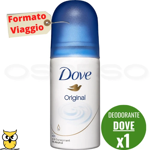 DOVE ORIGINAL DEODORANTE SPRAY CREMA IDRATANTE VIAGGIO BORSETTA VACANZE 35ML X1. - Immagine 1 di 1