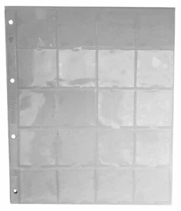 Large pages holders album 20 pockets 55 x 55mm 2x2 inch Lighthouse Self Adhesive - Picture 1 of 13
