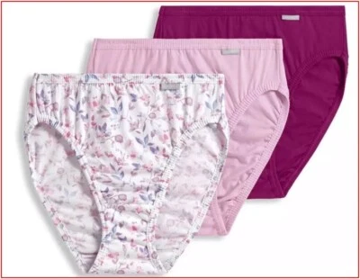 3 Pairs - Jockey Womens Elance Cotton FRENCH CUT Panties -PINK  11 / 4XL ❤️NEW❤️ - Imagem 1 de 4