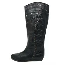 Vero Cuoio Italian Boots Made in Italy Black  36.5  Womens  Low Heel