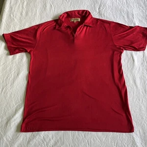 Paul Stuart  red polo shirt  Quarter Zip - Size Medium - Picture 1 of 10