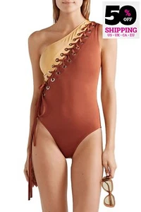 COSTUMI DA BAGNO OYE RRP €355 Charlotte pezzo unico costume da bagno taglia S stringati una spalla - Foto 1 di 5