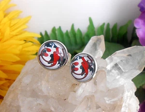 Herren Manschettenknöpfe mit Glas Cabochon 14mm Motiv: Paragraf Welt - Bild 1 von 3