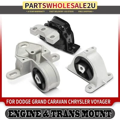 Крепление двигателя и коробки передач 3x для Dodge Caravan Chrysler Town & Country - Изображение 1 из 4