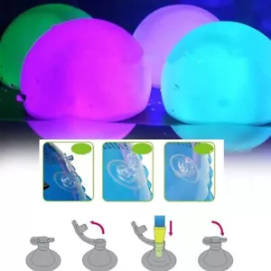 1PCS Round Inflatable LED Beach Ball Giant Luminous Floating Pool Balls Glow - Picture 1 of 17