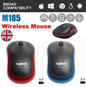 Logitech M185 Wireless Mouse + USB Receiver for Computer PC Laptop Gaming Mice