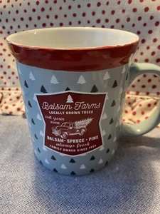 Tazza PAC DESIGNER BALSAMO FATTORIA alberi di Natale camion vacanze oversize 4,5" EXC - Foto 1 di 4