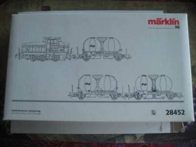 Marklin H0 28452 NS Railbouw Leerdam Cement Construction Locomotive w/3 Cars NIB - Image 1 of 4