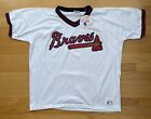 Rawlings Atlanta Braves Mlb Blank Vintage Jersey Shirt Made In Usa Size Xl White