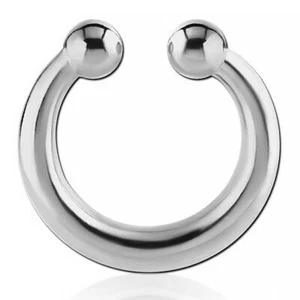 Faux piercing de septum anneau Rhodium - Imagen 1 de 1