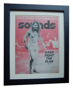 BLACK SABBATH+RARE ORIGINAL 1978 VINTAGE SOUNDS+POSTER+FRAMED+FAST GLOBAL SHIP - Imagen 1 de 3