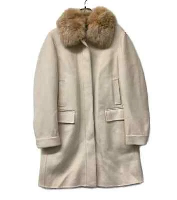 Abrigo LORO PIANA 100 % bebé cashemere beige con piel de zorro para mujer FAF0108 talla 42 Foto 1 de 4