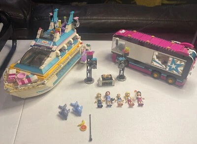 Lego Friends Dolphin Cruiser (41015) Set & Pop Star Tour Bus (41106) Lote ~LEER~ Foto 1 de 4
