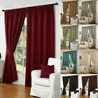 Luxury Waffle Effect Lined Pencil Pleat 3” Tape Top Ready Made Curtains Set
