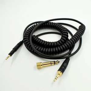 Audio Spring Coiled Cable For ATH-M40x & ATH-M50X Head-mounted Headphone t - Picture 1 of 6
