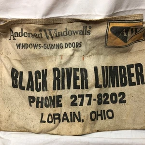Delantal de uñas vintage Black River Lumber Lorain Ohio - Imagen 1 de 10