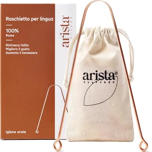 Arista Pulisci Lingua, Pack 1 Nettalingua Rame, Raschietto Lingua, Ayurveda Prod - Foto 1 di 12