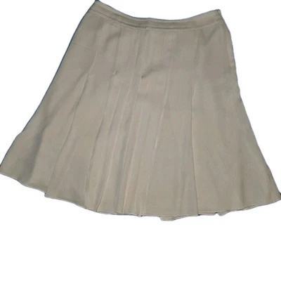 Preciosa falda plisada midi 100 % seda crema 8 para mujer de Rena Lange Holiday  Foto 1 de 4