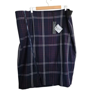 Falda Lane Bryant Talla 26W Cuadros Oscura Academia Twee Preppy Whimsigoth NUEVA Foto 1 de 4