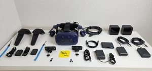 HTC VIVE Pro Headset VR Full Set Complete System Virtual Reality Kit A+ Clean - Afbeelding 1 van 8