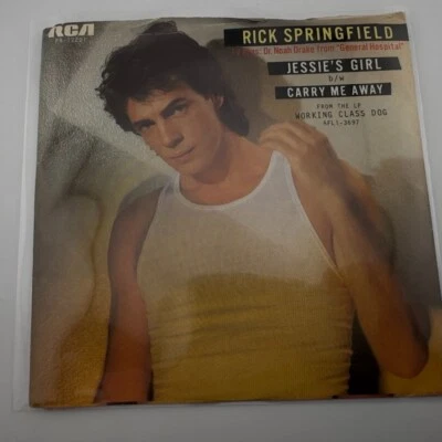 RICK SPRINGFIELD Bop Till You Drop/Taxi Dancing POP ROCK 45 7" Vinyl Record - Image 1 of 4
