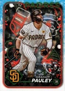 2024 Topps Holiday #H15 - Graham Pauley RC - San Diego Padres 24-380 - Picture 1 of 2