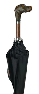 CHOCOLATE LABRADOR RETRIEVER STICK UMBRELLA - Picture 1 of 1