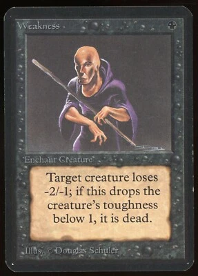 1993 MTG Magic the Gathering Card Alpha Weakness Raw NM Card TCG - Image 1 of 2
