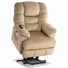 MCombo Lay Flat Dual Motor Power Lift Recliner Chair, Fabric 7630