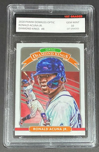 2020 DONRUSS OPTIC RONALD ACUNA JR 1ST GRADED 10 DIAMOND KINGS BRAVES #8 🔥