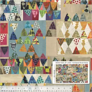 Marcia Derse Essentials Open Space w/gold metallic BTyard 36 x 43 inches Fabric - Picture 1 of 3