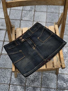 Von Dutch Women's Original Blue Denim Mini Tennis/School Skirt Size S Y2K - Picture 1 of 11