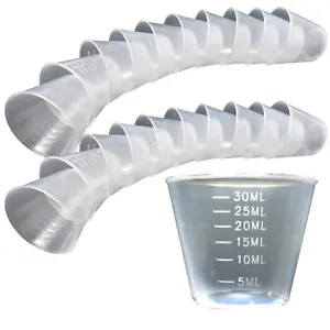 1 x Sleeve (100) Pill Medicine Graduated Measuring Guided Container Cups 30ml - Picture 1 of 1