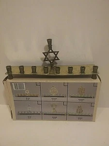 Brass 9 Candle Menorah, Judaism in Box - Picture 1 of 2