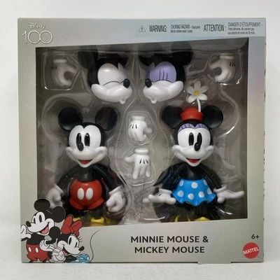 Mattel Disney 100 Años Minnie y Mickey Mouse Pack Figuras Coleccionables Selladas Foto 1 de 4