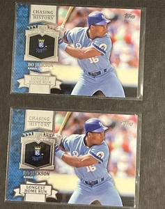2x 2013 Topps Chasing History #CH-111 Bo Jackson Kansas City Royals - Picture 1 of 2