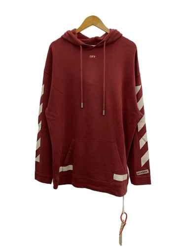 OFF WHITE Felpa con Cappuccio S Cotone ROSSO OMBB009F17003028 DIAGONALE VEDERE LE COSE