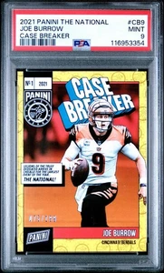 2021 PANINI THE NATIONAL CASE BREAKER CB9 JOE BURROW 75/199 PSA 9 - Picture 1 of 2