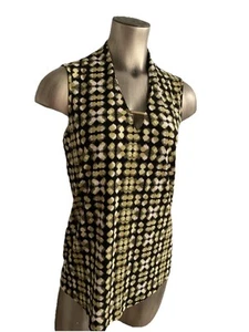 Jones New York Size Small Black Sleeveless Top Pattern - Picture 1 of 2