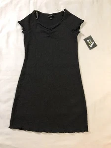 Art Class Dress Girls 14 Black Seersucker Ruffle Hem - Picture 1 of 9