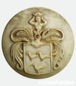 Antique Livery Button nobel family coat of arms of von Warnstedt - Picture 1 of 6