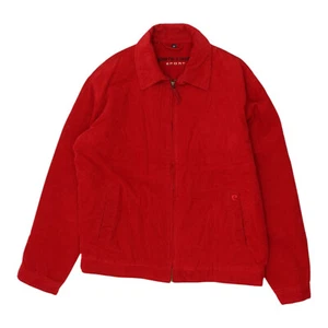 Pierre Cardin Corduroy Jacket | Vintage Mens Red Cotton Designer Full Zip Collar - Picture 1 of 5