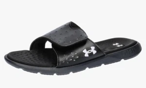 Under Armour Ignite 7 Slide Sandals Women’s 8 Black New With Tags - Picture 1 of 4