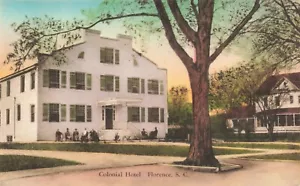 SC-Florence, Carolina del Sur-Vista de Hotel Colonial Coloreado a Mano década de 1920 - Imagen 1 de 2