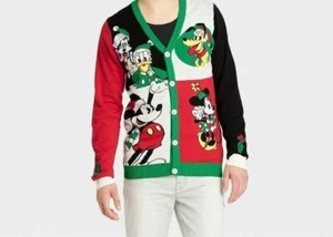 Disney Mickey Mouse, Minnie & Friends Christmas Sweater Cardigan Adults Unisex - Picture 1 of 2