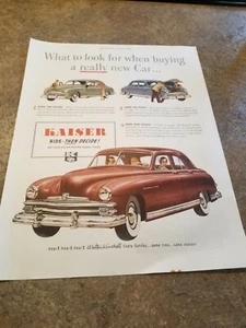 1949 Vintage Print Ad Kaiser 4 Door. Ride then decide - Imagen 1 de 1
