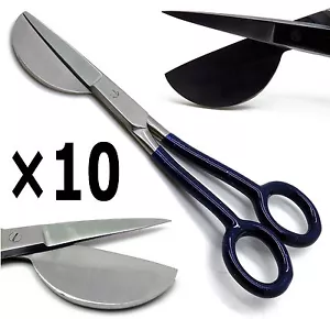 10 Pcs Duckbill Blue Scissors 6" Carpet Nipping Working End 2" Tools - Picture 1 of 6