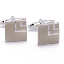 Cufflinks - Square Matted with Small Accent