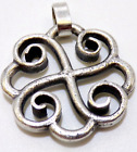 JAMES AVERY Signed STERLING SILVER LARGE Swirl scroll PENDANT / Charm