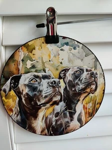 American bulldogs lightweight metal hanging plaque with 2 predrilled holes - Picture 1 of 7
